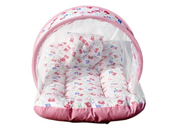 Mattress with Mosquito Net (Pink) - MT-01-Pink